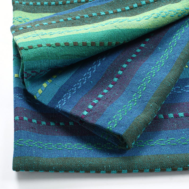 Light & Pro Lightnpro Salsa Stripes Cloth Napkins Set of 12 â€“ Wedding, Christmas & Holiday Table Napkins, Machine Washable Cloth Napkins for Special Occasions & Everyday Use - 18x18 Inch Teal Multi - Image 2